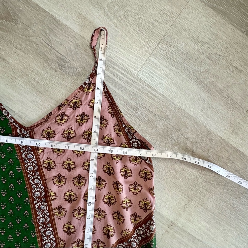 NATURAL LIFE Green and Pink Patchwork Maxi Dress - Picture 13 of 13